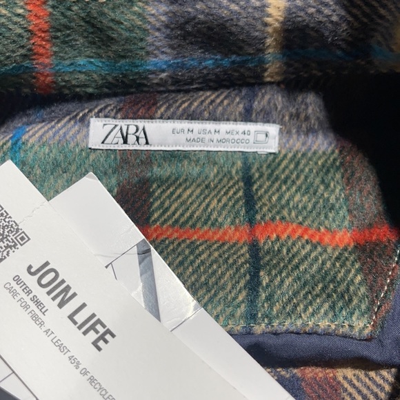 ❌SOLD❌🥰🥰ZARA Plaid Overshirt🥰🥰 - Picture 5 of 10